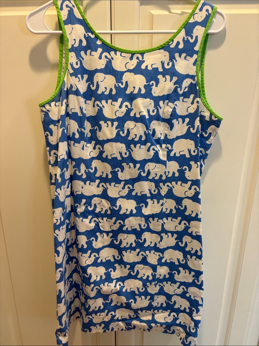 Lilly Pulitzer Blue and Green Elephant-Print Dress - Size 10